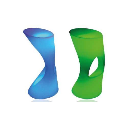 Tabouret de bar lumineux LED - RGB avec télécommande - 37x37x82 cm - Éclairage de jardin et décoratif_0
