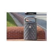 Up80 - Corbeille Eterna - Novatilu - 80 litres - Polyéthylène haute densité - Cendrier inox_1