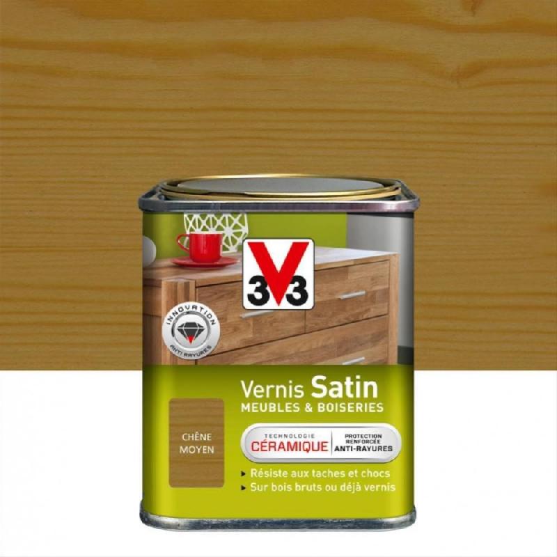 Vernis meuble et objet V33 - chêne moyen satiné - 0.25L_0