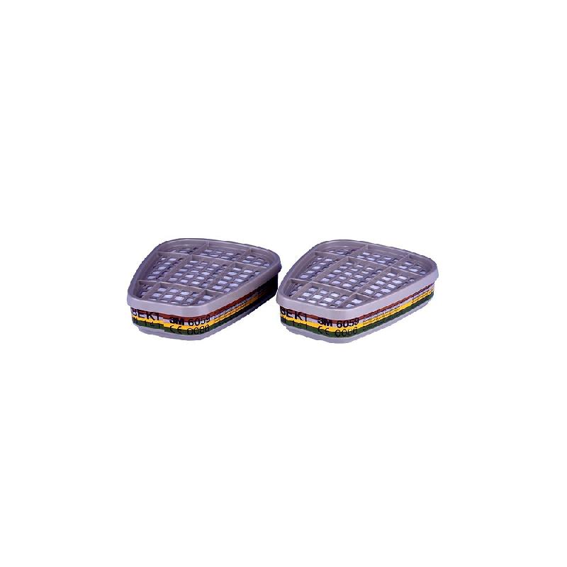 Cartouche filtre antigaz ABEK1 - Lot de 2 - 3M 6059 - Compatibles masques séries 6000 et 7907S_0