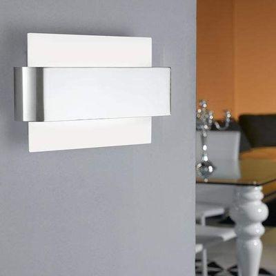 APPLIQUE MURALE SANIA 1 CHROME, BLANC BRILLANT 3X4,76W - EGLO LIGHTING - 91229_0