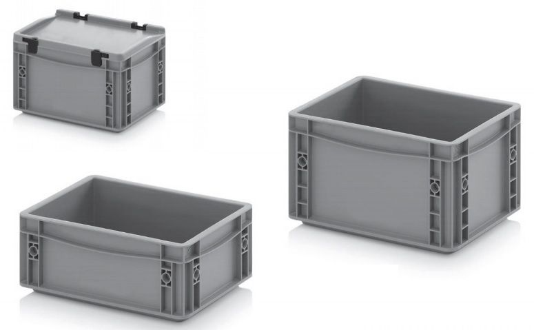 Bac empilable gerbable Euronorm - 30 x 20 cm - Hauteurs 12 cm et 17 cm - Alimentaire_0