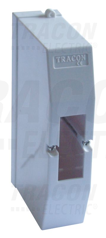 Boîte de distribution en saillie - plombable 1×1 modul - IP40 - dimensions 130×32×68mm_0