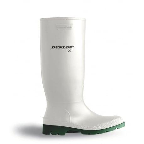 Bottes de travail alimentaires Dunlop  - PVC blanc HYGRADE - sans coquilles de sécurité | 9HYGR_0