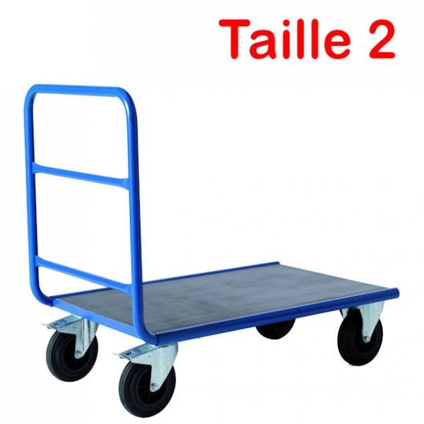 Chariot de manutention 1 dossier tubulaire - 500 kg Format 1225 x 676 mm_0