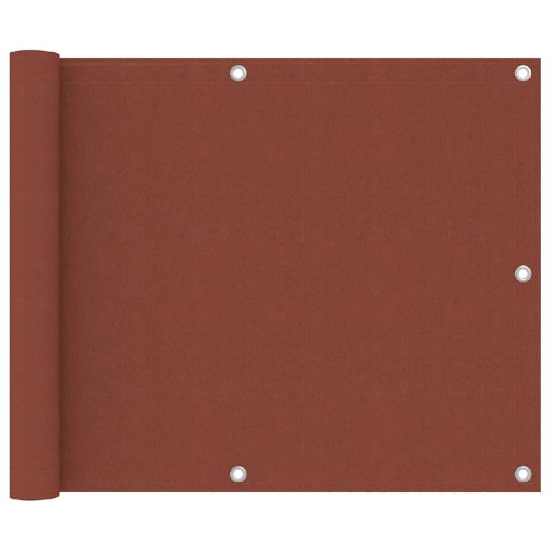 ÉCRAN DE BALCON BRISE PARE VUE PROTECTION CONFIDENTIALITÉ 75 X 500 CM TISSU OXFORD TERRE CUITE 02_0010412_0