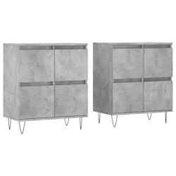 Helloshop26 - Buffet bahut commode armoire meuble de rangement organisateur cuisine salle de séjour salons lot de 2 bois 02_0036876 - 3000213101485_0