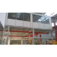 Mezzanine industrielle Mezzatech - avec cloison sur partie supérieure pour aménagement d'usines et ateliers_0