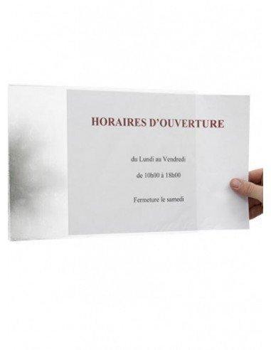 Porte affiche transparent adhésif A4 - protection pour affiches_0