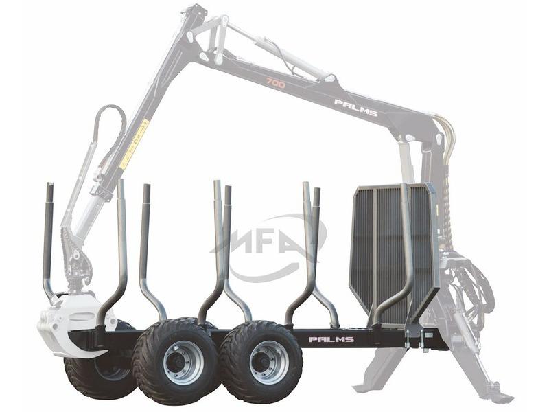 Remorque forestière 13 t - assistance motrice 13D4WD - homologation routière 25 km/h - référence 72613D4WDWH4_0