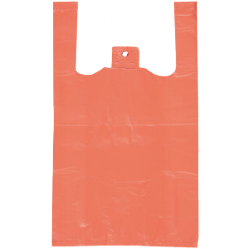 SACS ET SACHETS PLASTIQUES BRETELLES ORANGE 26+12X45 CM_0