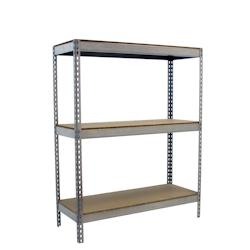 SimonRack Étagère Industrielle, 1500x1200x750 mm, 3 Niveaux en bois, Étagère Charge Lourde, Galvanisé/Bois - Simonforte - métal 8435104961421_0