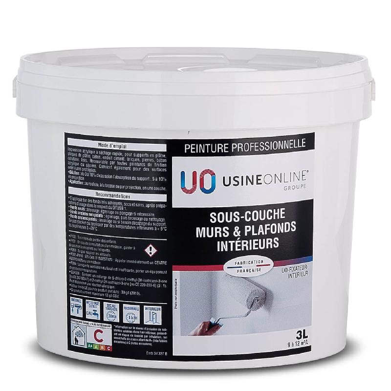 Peinture intérieur pour mur et plafond - Sous-Couche Impression Professionnelle - USINE-ONLINE Référence: UO-FIXATEUR-INTERIEUR_0
