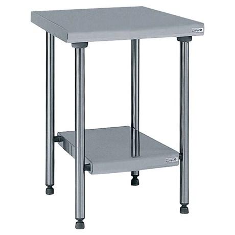 TABLE INOX CENTRALE AVEC ÉTAGÈRE INFÉRIEURE FIXE LONGUEUR 700 MM