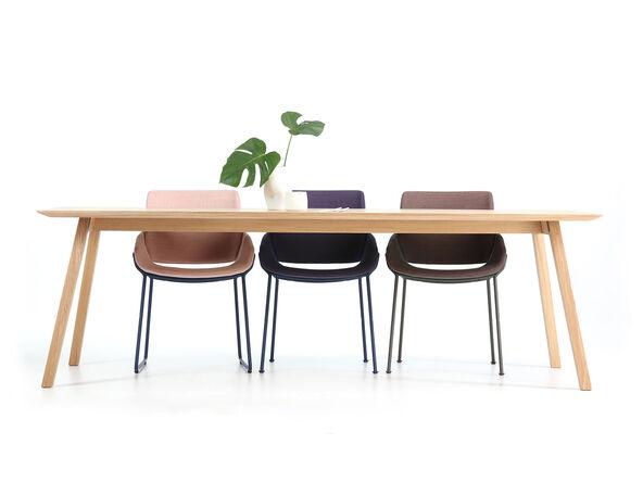 Table de réunion Monk Prostoria - bois massif - piètement en A - 4 finitions - 3 dimensions disponibles_0
