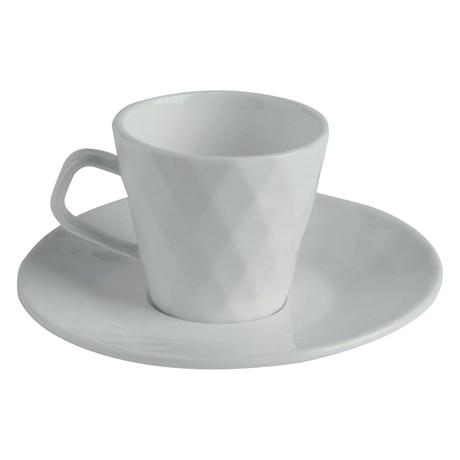 TASSE ET SOUS TASSE À THÉ DIAMANTE (VENDU PAR 4)