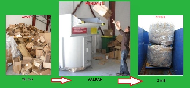 Broyeur et compacteur déchets cartons, plastiques, cagettes.- valpak_0