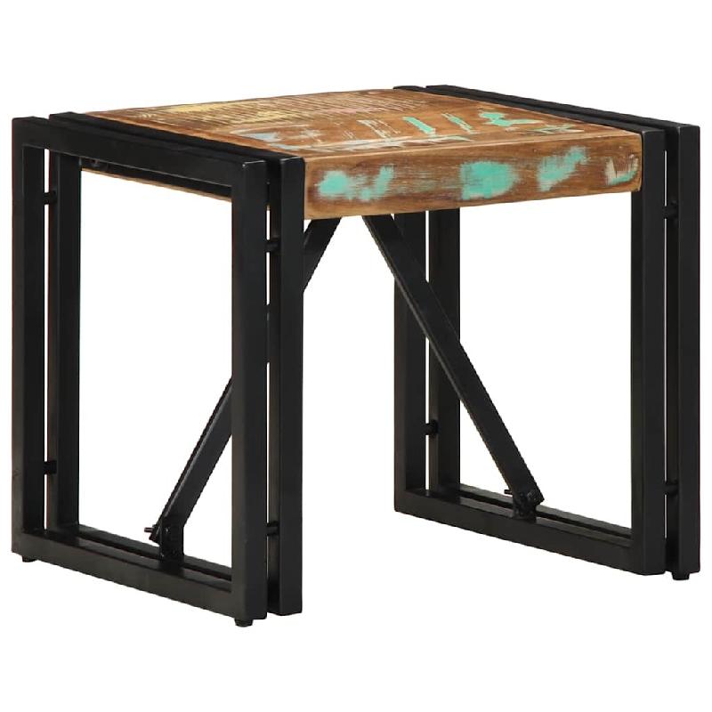 VidaXL Table basse multicolore 40x40x35 cm bois de récupération massif Modèle Signature Moderne - 4016683_0