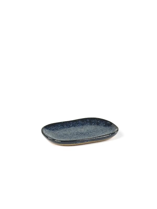 ASSIETTE PLATE RECTANGULAIRE BLEU GRÈS 9,8X6,5 CM MERCI SERAX