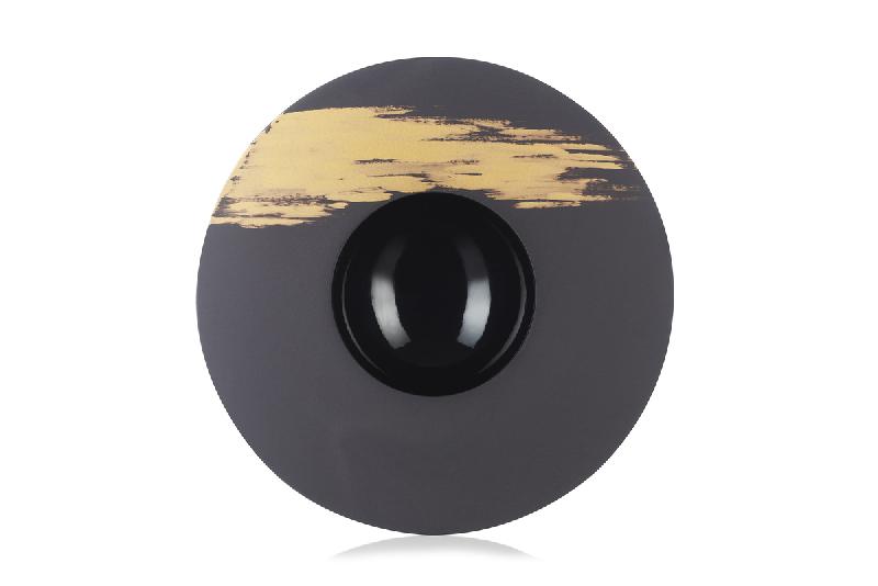 ASSIETTE PLATE ROND NOIR PORCELAINE Ø 30,3 CM SPHERE REVOL