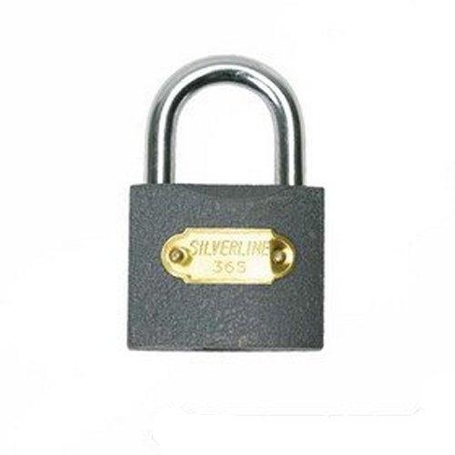Cadenas en fer 50 mm - Silverline MSS04I - cylindre en laiton, anse en acier durci, mécanisme à goupilles_0