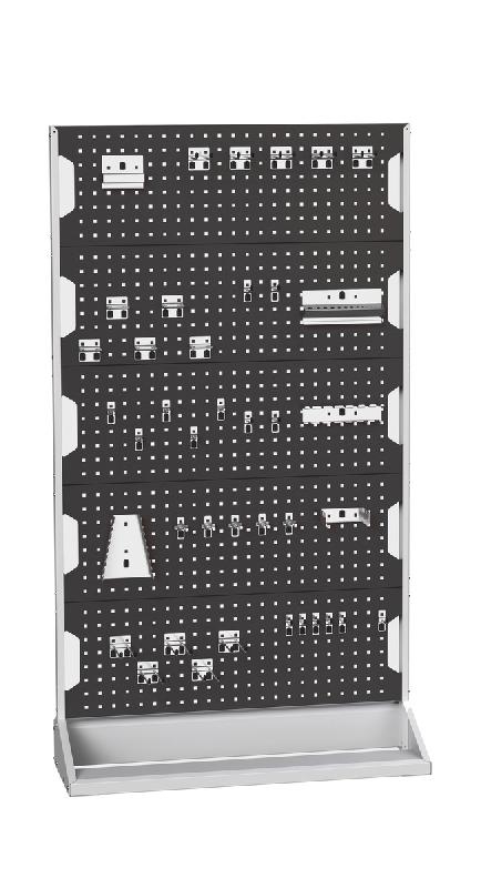 Rack Perfo Fixe Simple Face avec 5 Panneaux et 40 Accessoires - LxPxH : 1000x550x1775 mm_1