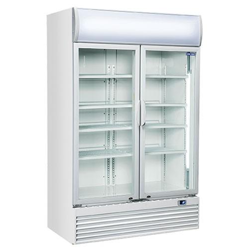 Armoire à boissons blanche 2 portes battantes 1000 L - avec canopy | Coolhead - DC1000H_0
