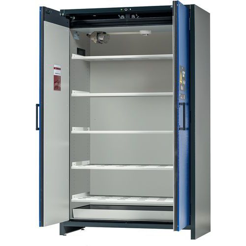 ARMOIRE IO90.195.120.K2.WDC BLEU 5 ÉTAGÈRE PERFORÉE 1 BAC DE RÉTENTION (ÉPOXY) - ASECOS