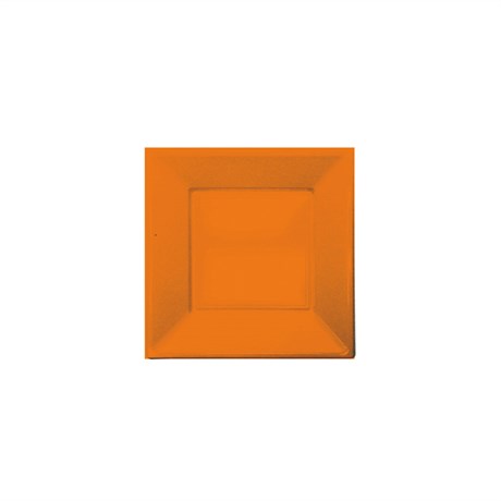 ASSIETTE CARRÉE 18 CM PS MANDARINE (VENDU PAR 20 LOTS DE 25)