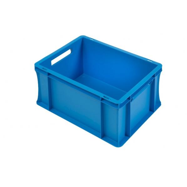 Bac norme Europe - 400 x 300 x 220 mm - Couleur Bleu - Poignées ouvertes - Polypropylène - Rolléco_0