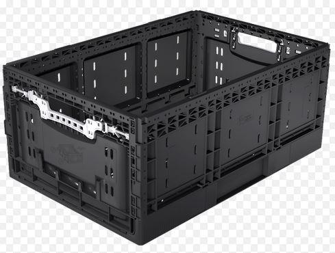 Bac pliable en plastique - verrou actif 625 - robuste, écologique et empilable_0