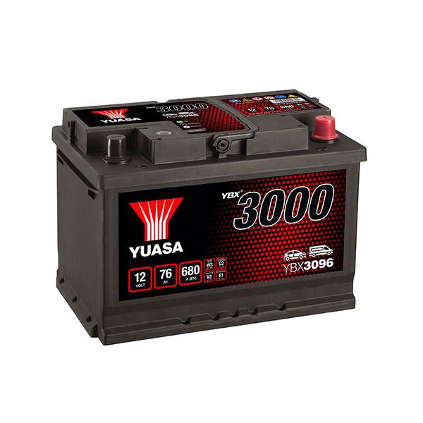 Batterie voiture Yuasa YBX3096 - 12V 76Ah 680A - Fiable et robuste pour véhicules conventionnels_0