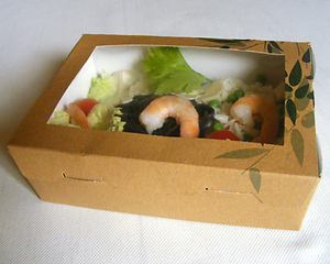 Boîte - bol salade boîte salade à fenêtre déco bambou 12x17x5.5cm  ref. Produit : bscf12g25_0