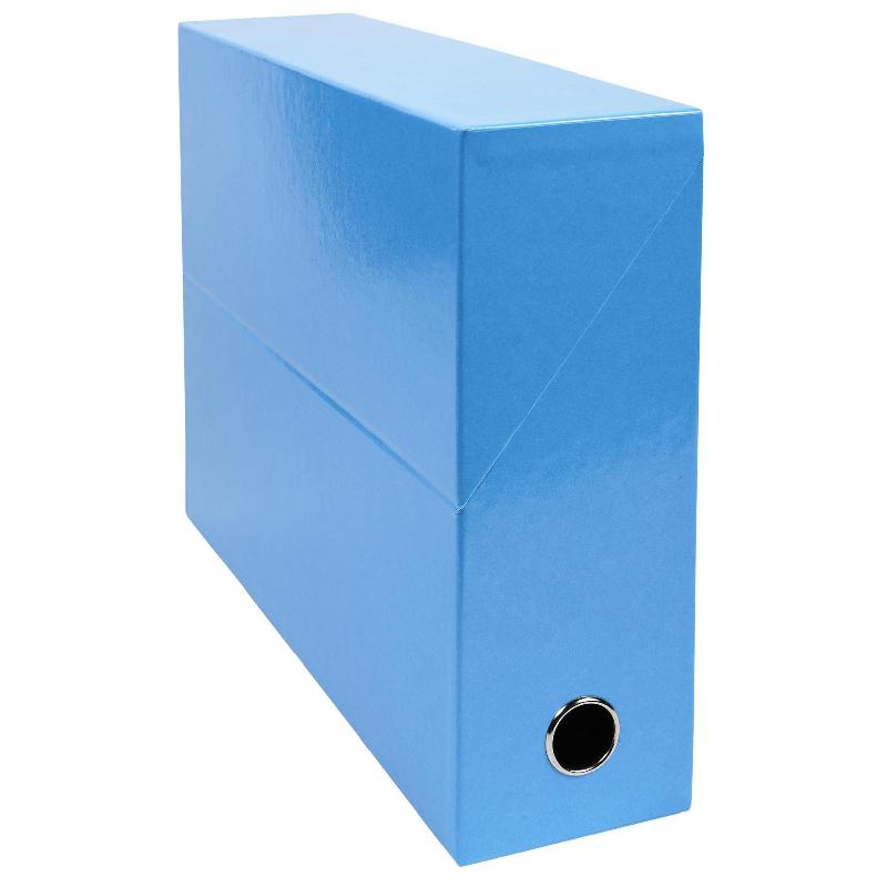 BOÎTE DE CLASSEMENT EXACOMPTA IDERAMA EN CARTON POUR 800 FEUILLES A4 (210 X 297 MM) DOS 9 CM - BLEU CLAIR - LOT DE 5
