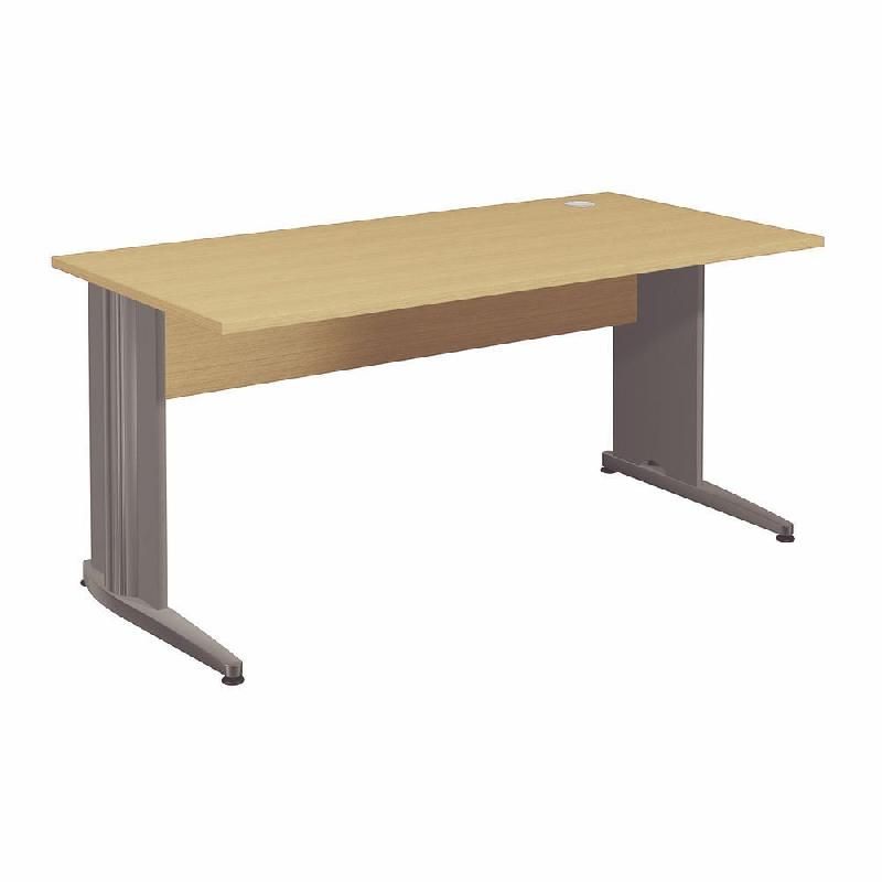 BUREAU DROIT ACTIVITY - L. 160 X P. 80 CM - PLATEAU POIRIER - PIEDS L 'ANTHRACITE'