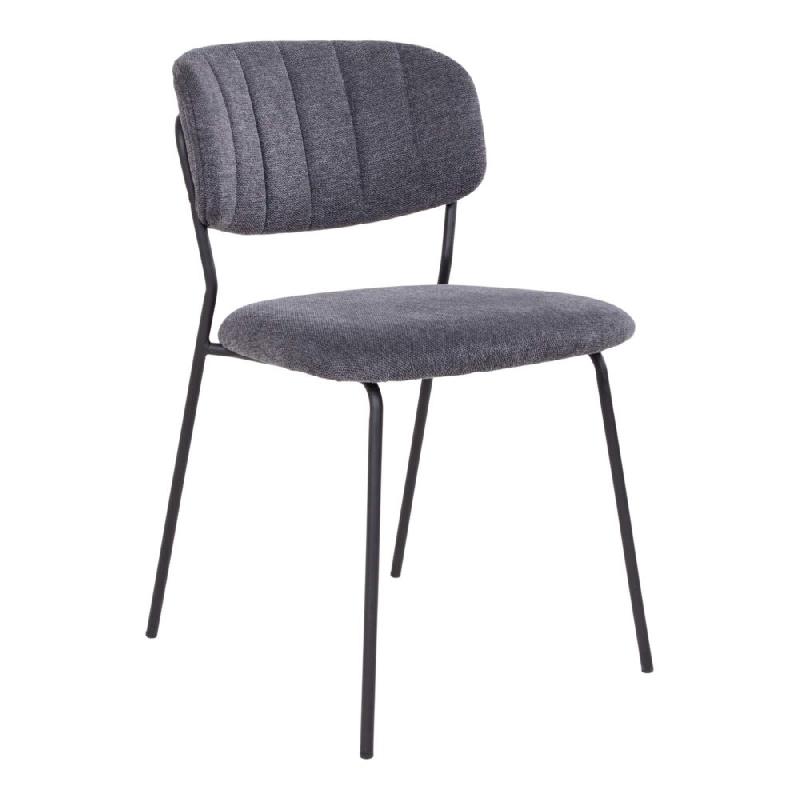 Chaise de repas alicante tissu gris - empilable_0