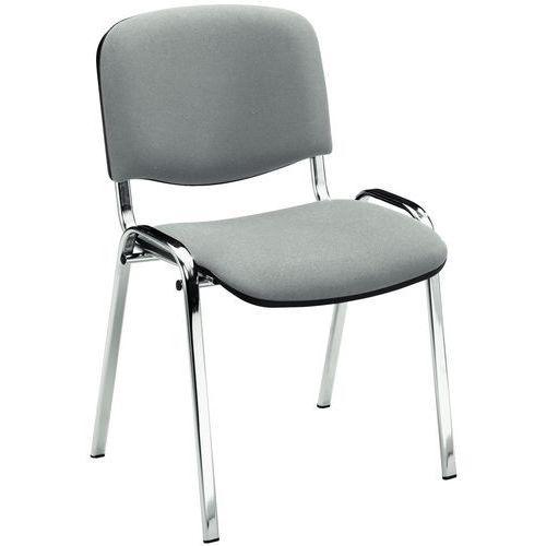 CHAISE FANCY - TISSU - STRUCTURE CHROMÉE - MANUTAN EXPERT