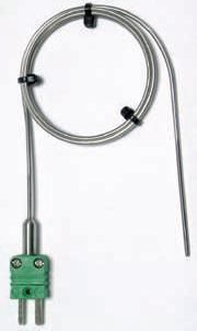 SONDE DE TEMPÉRATURE DÉFORMABLE EN INOX, THERMOCOUPLE K, 1M, -50/+1000°C - CARSK2