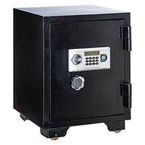 COFFRE FORT IGNIFUGE ALARME SERRURE MIXTE ELECTRONIQUE ET CLÉ H60 CM