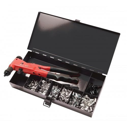 COFFRET DE 300 DOUILLES TARAUDÉES ACIER ET ALU - AVEC PINCE - GO360 DEGOMETAL