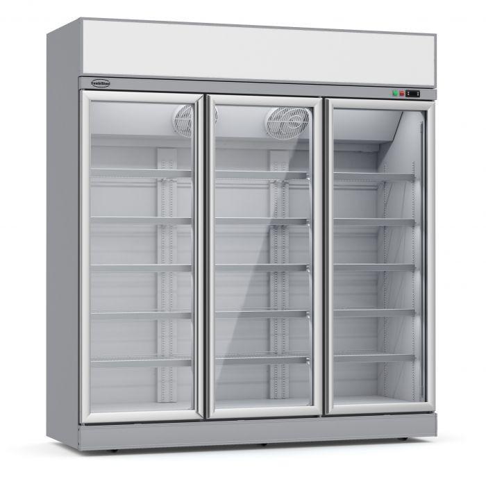 Combisteel - vitrine réfrigérée positive 3 portes vitrées avec canopy_0