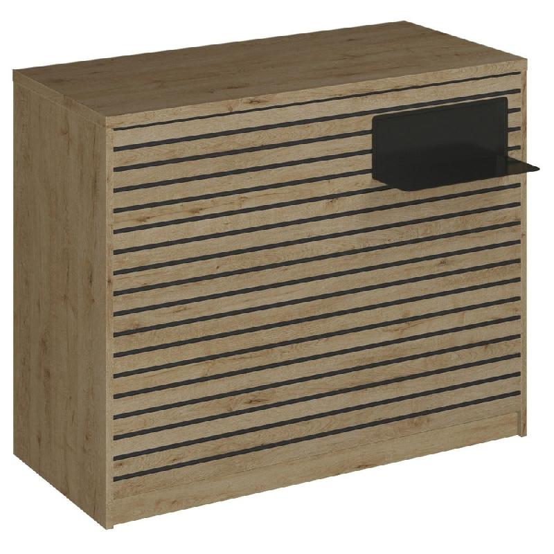 Comptoir Vertigo H T03noir spl.Droit L120cm 2tabl.Couliss.4tab.Amovib.Chênecla_0