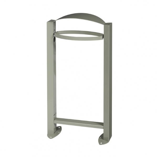 Corbeille vigipirate sur pieds - ARKEA Gris ciment - 60L - Design urbain - Marque Rossignol_0