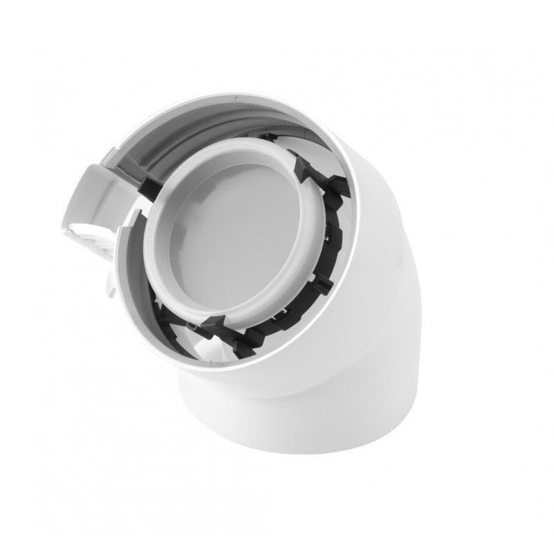 COUDE 45° ROLUX CONDENSATION 80/125 PPTL/PVC - UBBINK - 229500
