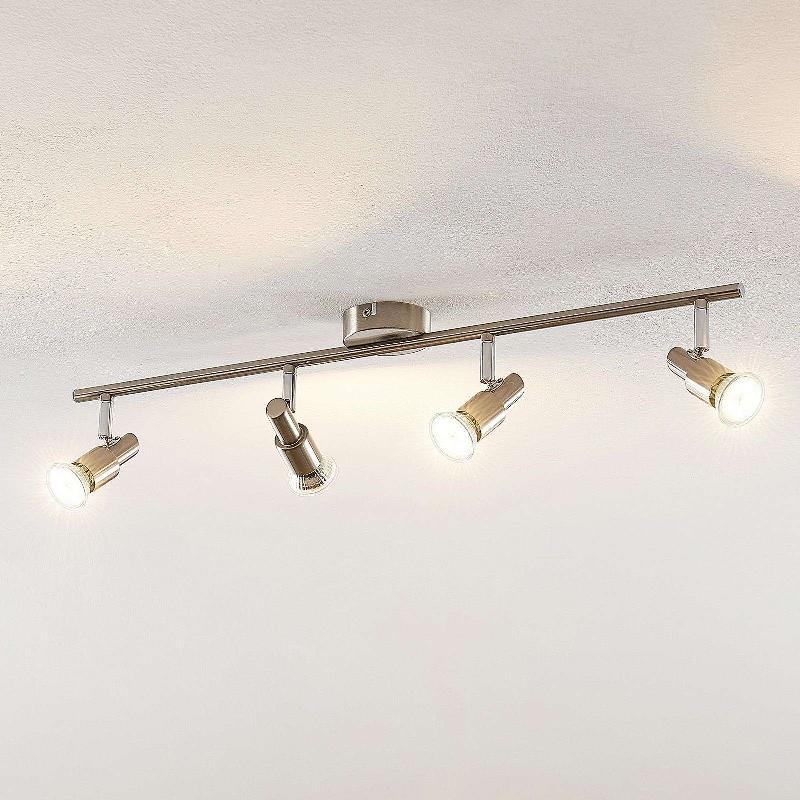 ELC FARIDA PLAFONNIER, NICKEL, À 4 LAMPES