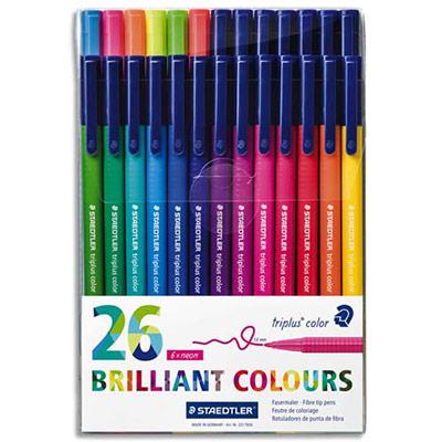FEUTRES DE COLORIAGE STAEDTLER TRIPLUS - POCHETTE DE 26