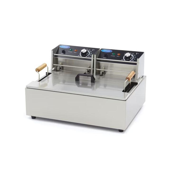 Friteuse Professionnelle 15 L - 3 kg de Frites/Beignets Double Chauffage - Maxima_0