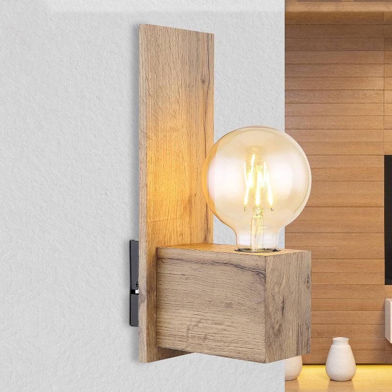 GLOBO APPLIQUE ERNA EN ASPECT BOIS