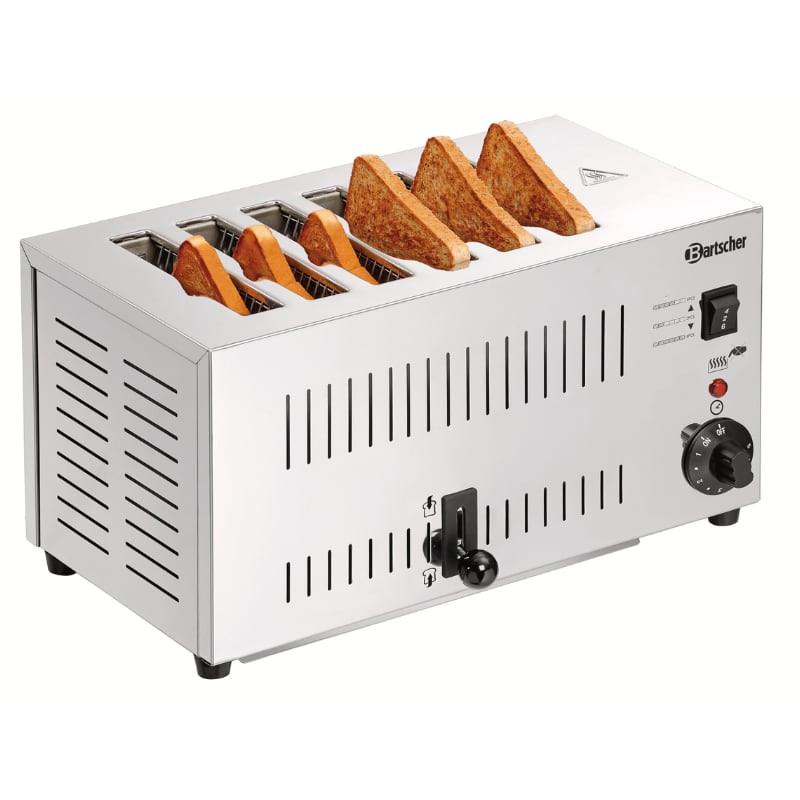 Grille-pain S60 - Bartscher - 6 fentes en acier inoxydable avec minuterie et signal sonore_0