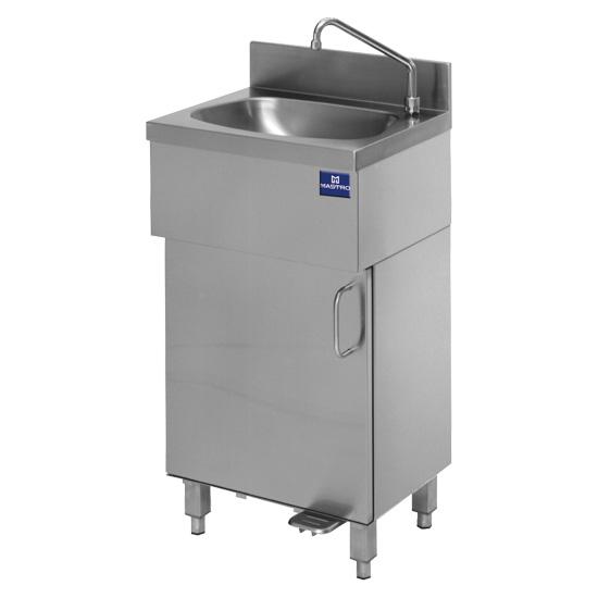 Lave-mains sur soubassement fermé avec commande à pédale 500 x 400 ... - P9011G_0